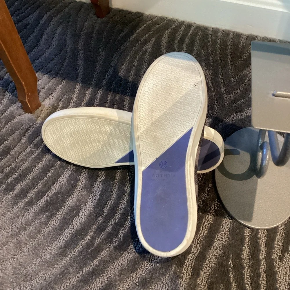 Rothy's Black and Gray Camouflage Original Slip On Sneaker Loafers - Like New! - Picture 9 of 10